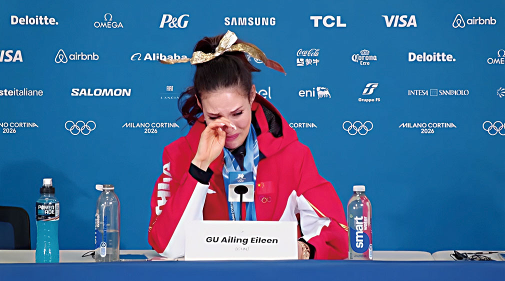 在發布會上透露外婆離世時落淚。網上圖片