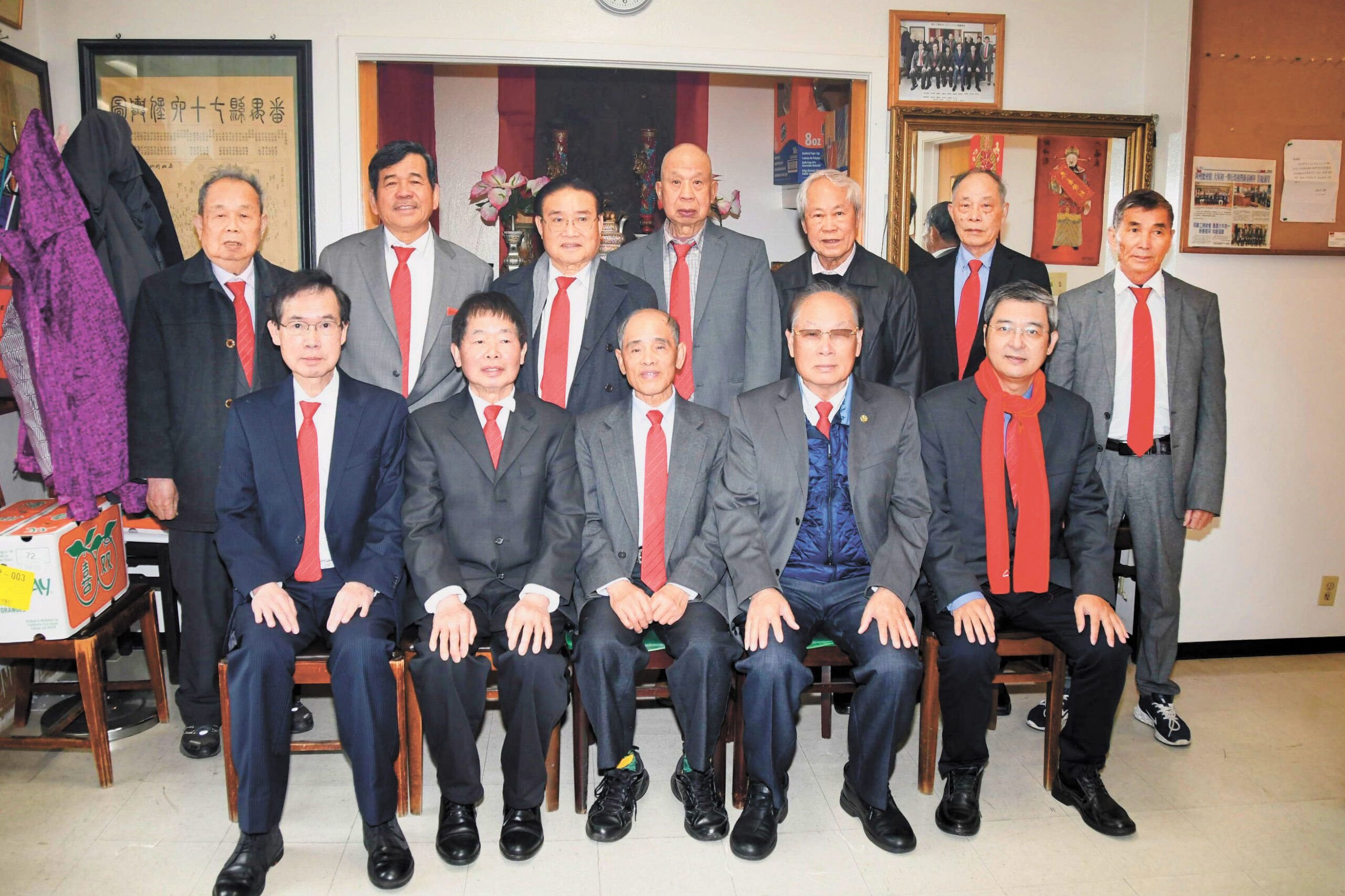 喜善堂首長、職員暨監事委員出席新春團拜活動。馬紅兵攝