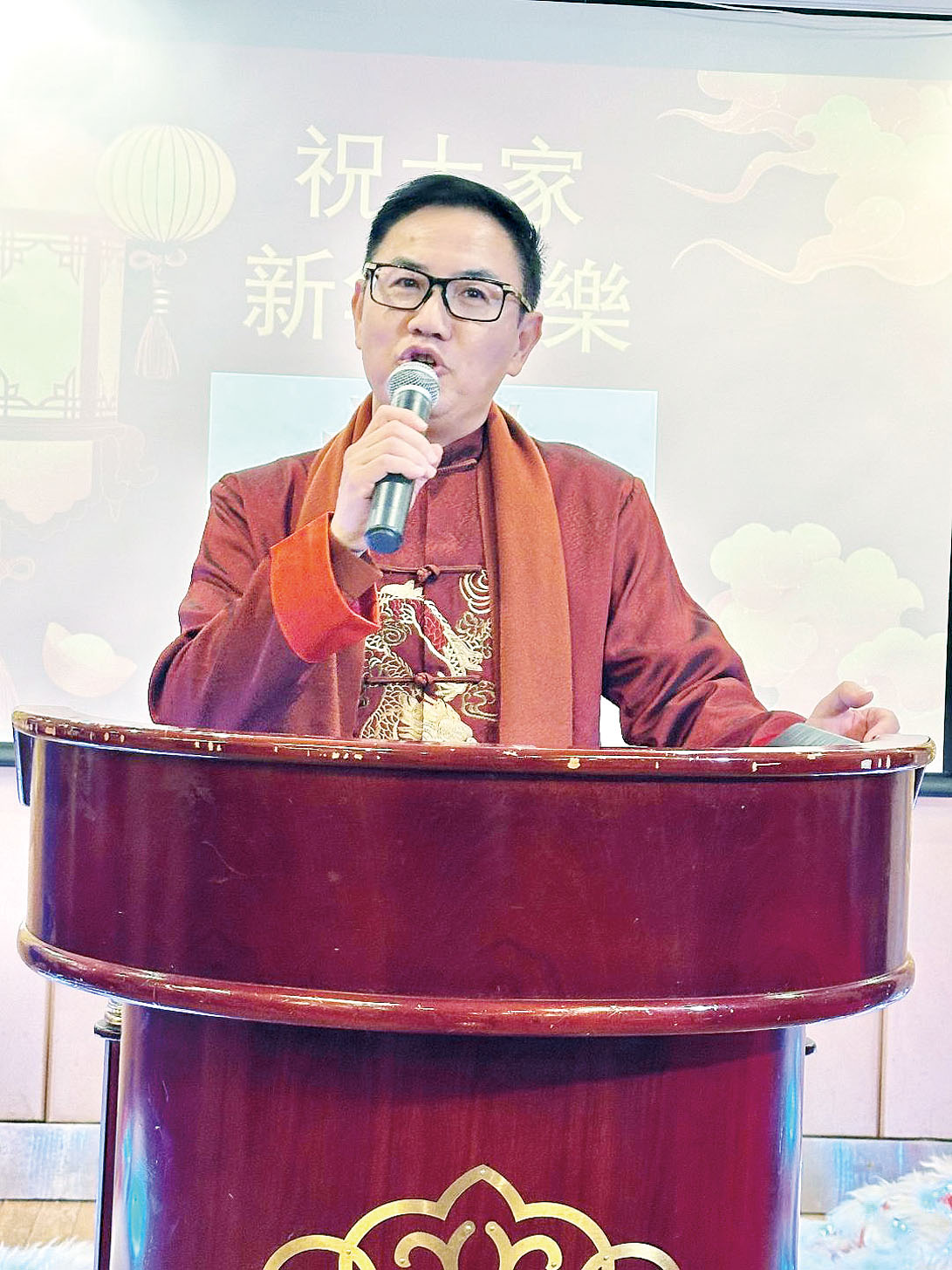 華商會會長李健明闡述2026年的願景。 梁敏育攝