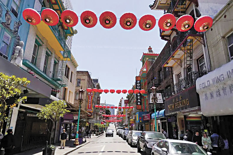 越多來越多美國民眾認同投入「中式生活」。圖為三藩市中國城。美聯社