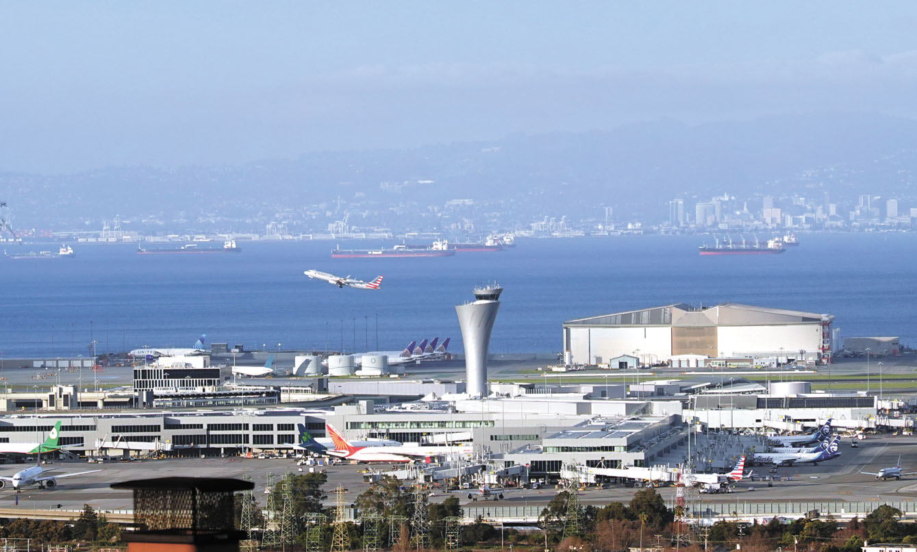三藩市國際機場(SFO)客流量增加。本報資料圖