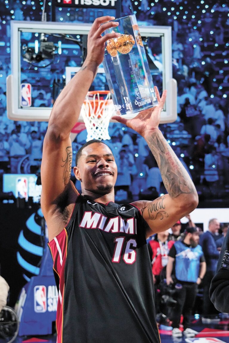 熱火無名前鋒約翰遜奪得今年扣籃大賽冠軍。美聯社