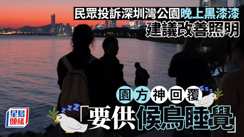 深圳灣公園照明不足遭投訴 管理方以生態保育為由解釋獲讚