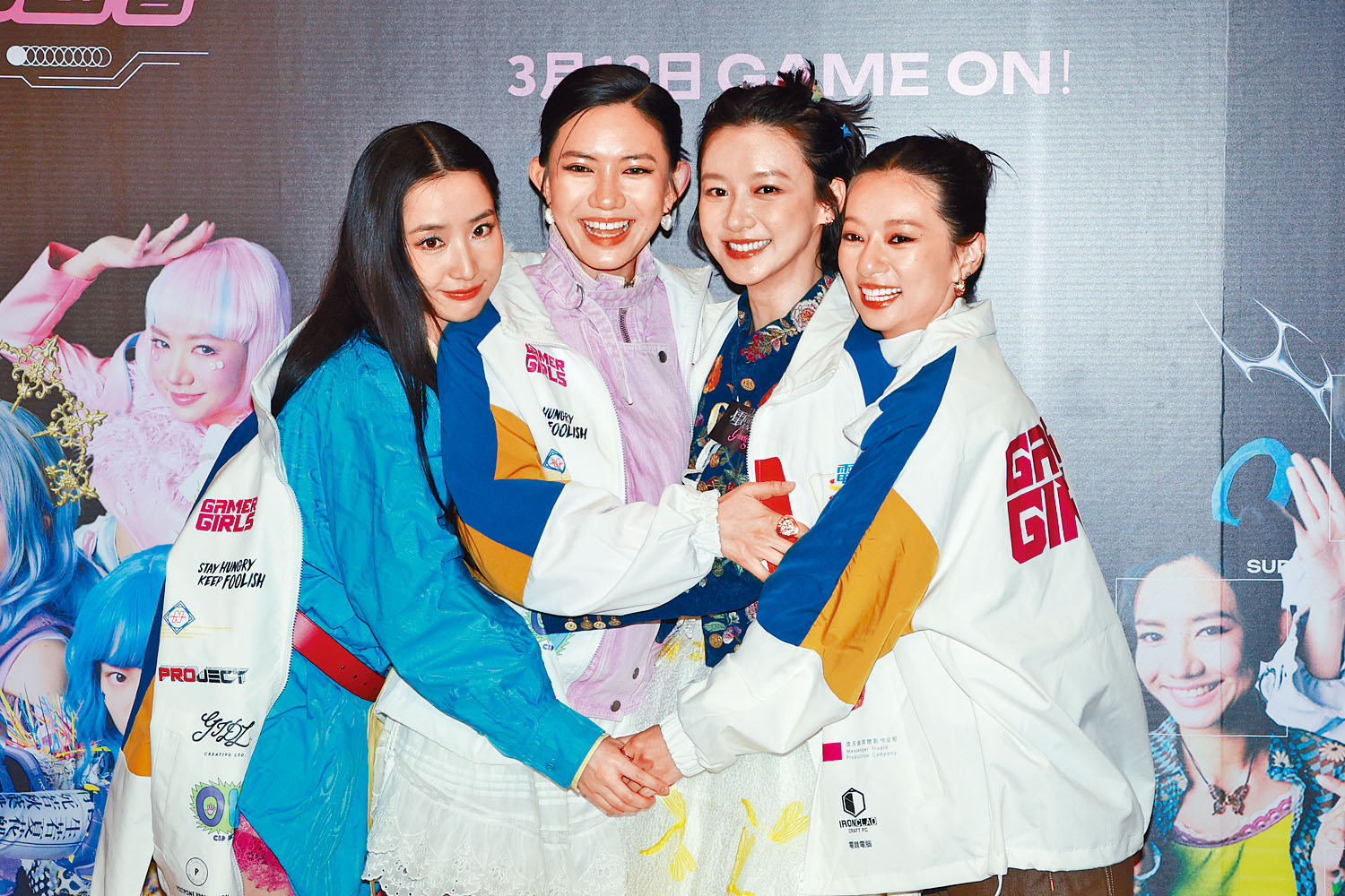 （左起）張蔓莎、伍詠詩、袁澧林、吳家忻對新戲票房都充滿信心。