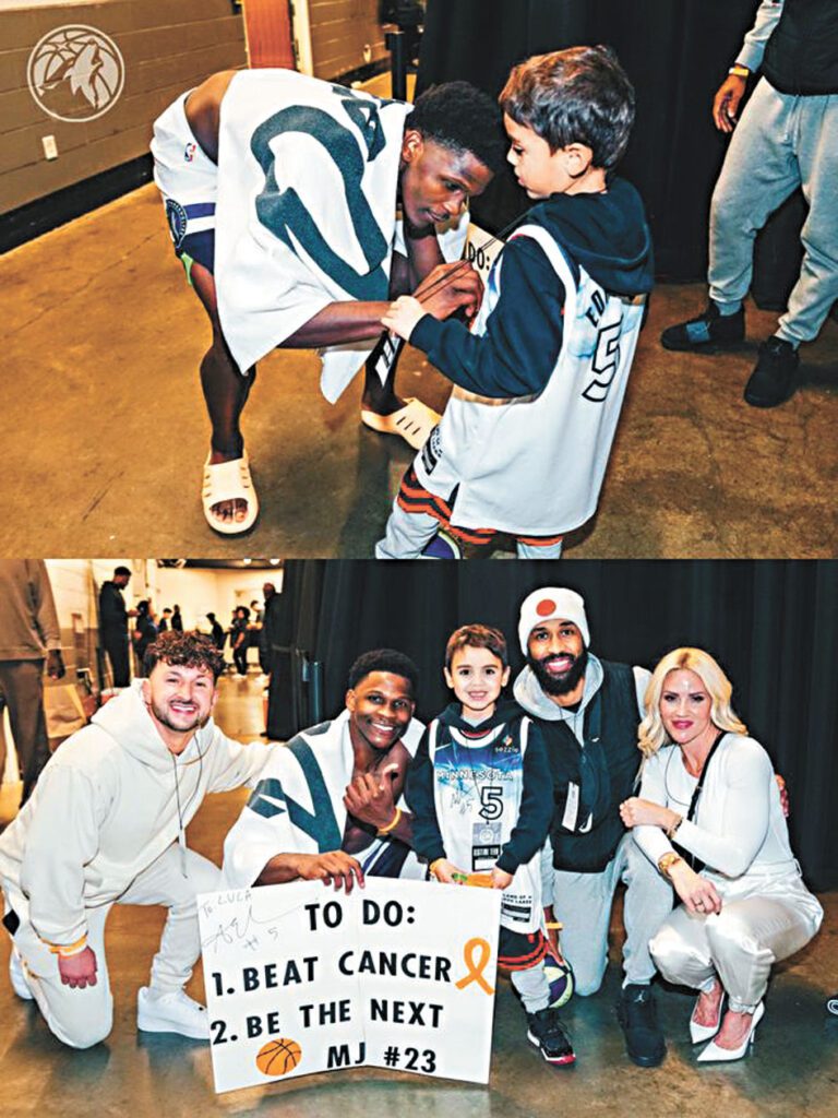 愛德華茲與患癌小球迷之間的故事，溫暖了不少人。網上圖片