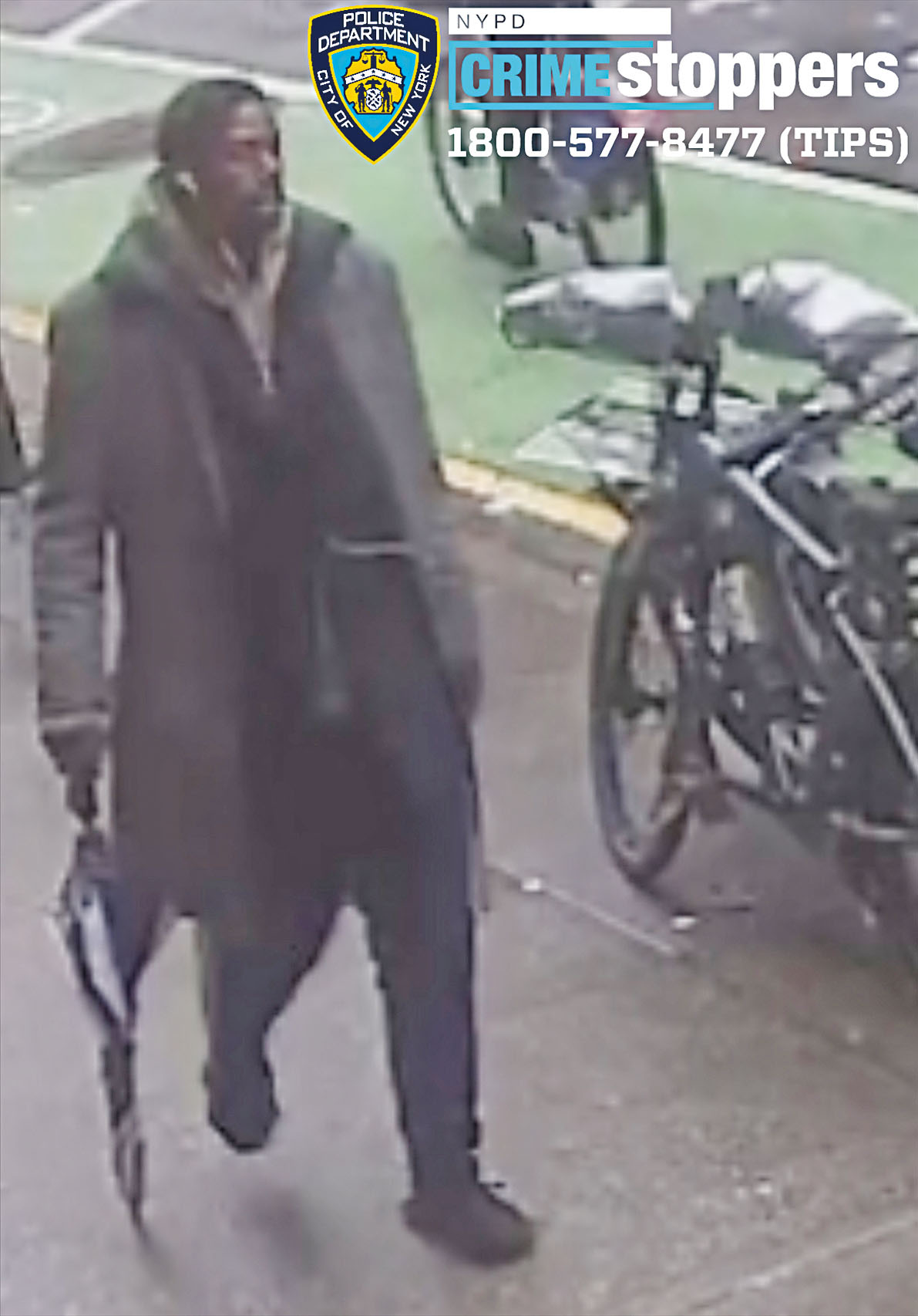 圖為涉案男嫌。 NYPD