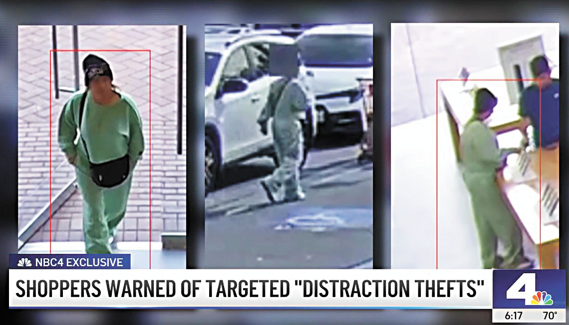 商店監視器捕捉到其中一名嫌犯的身影。NBC4電視畫面