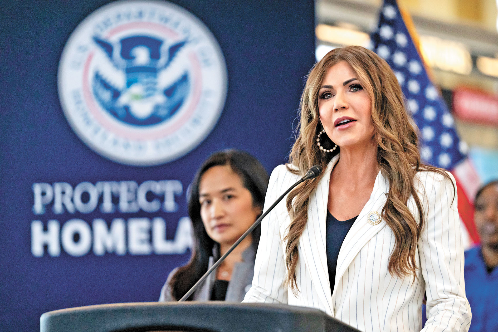 國安部長諾姆。美聯社資料圖片