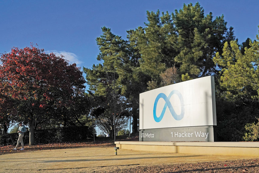 科企Meta向兩個政治行動委員會捐款6500萬元。美聯社資料圖片