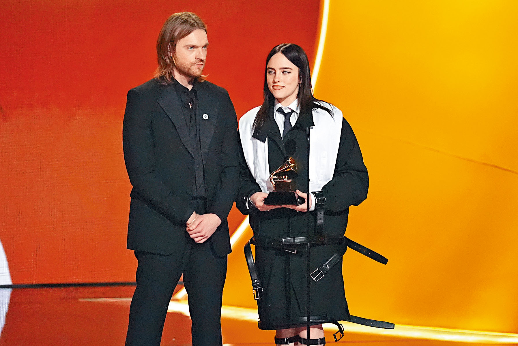 Billie在格林美說出「在被掠奪的土地，沒人是非法的」之言論惹批評。資料圖片