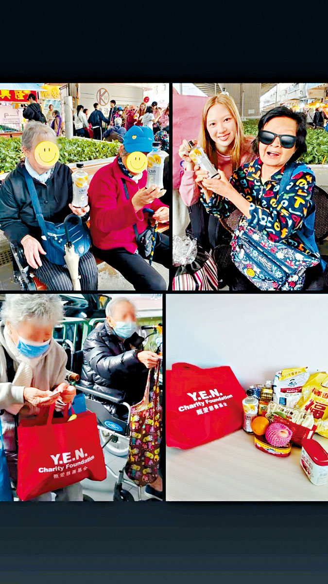 Jasmine與長者們打成一片。