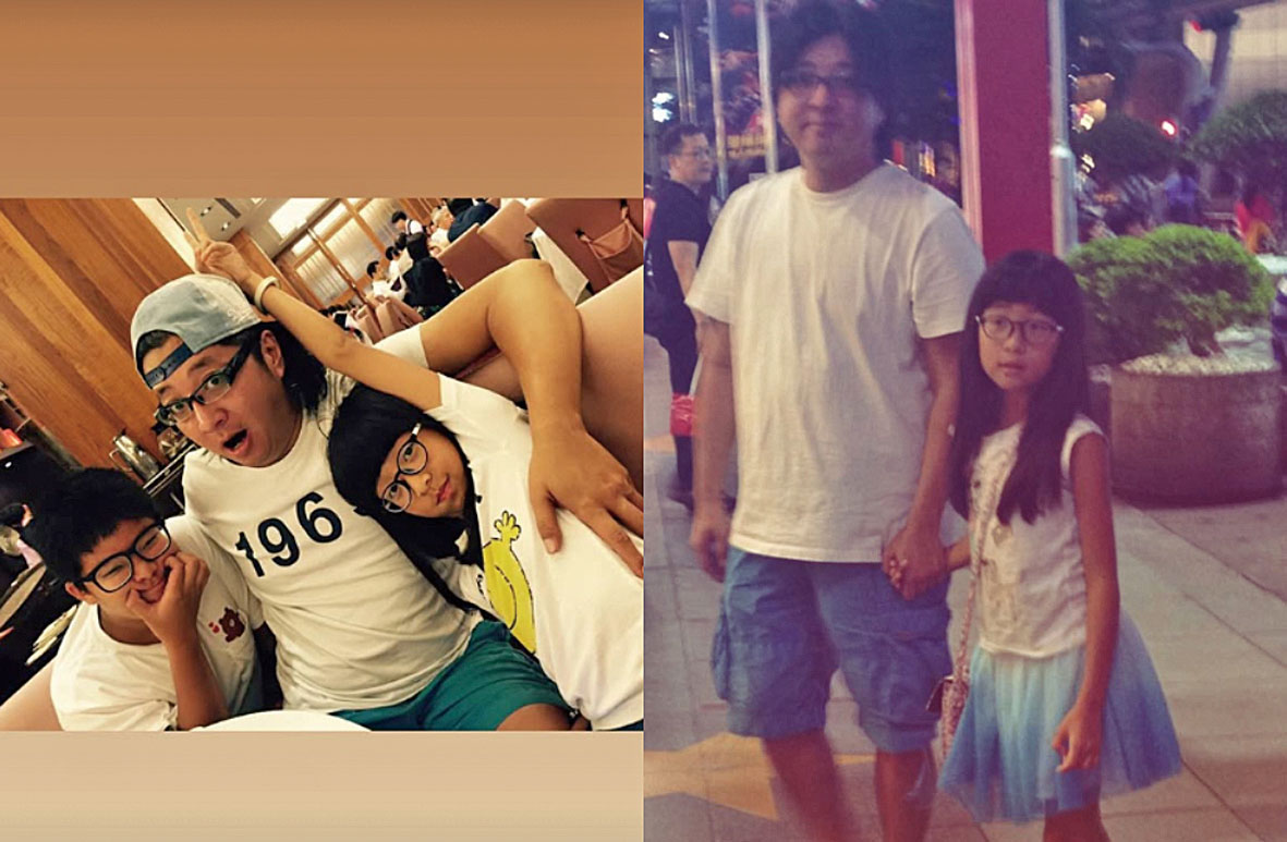 袁惟仁生前和兒女團聚。網上圖片