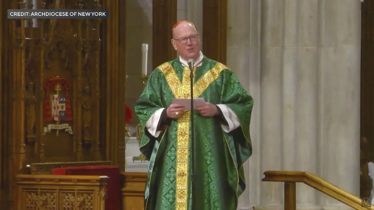 杜蘭主持了他作為紐約總主教的最後一場彌撒，結束其近17年的任期。紐約總教區圖片