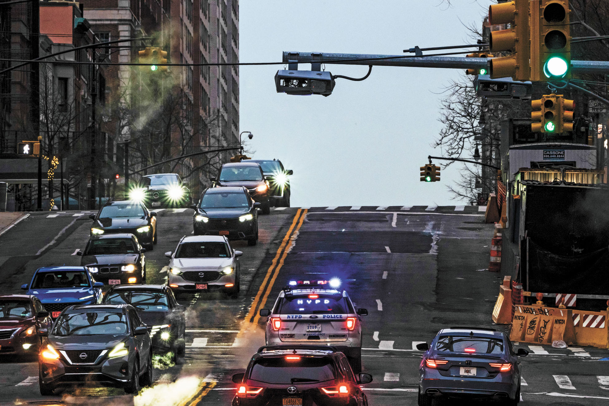 按推算，胡楚去年至少進入曼哈頓收費區113次。Karsten Moran/紐約時報