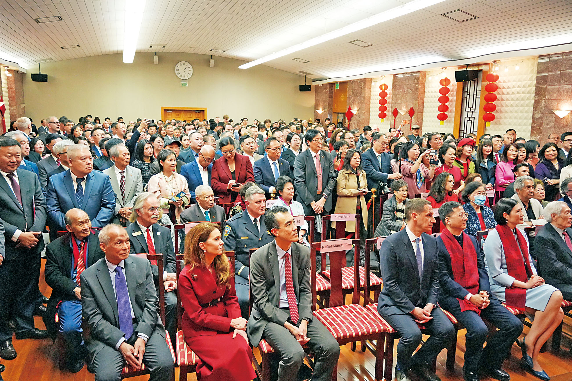 中領館舉辦「溫暖迎春」新春招待會，550嘉賓共賀中國年。記者黃偉江攝