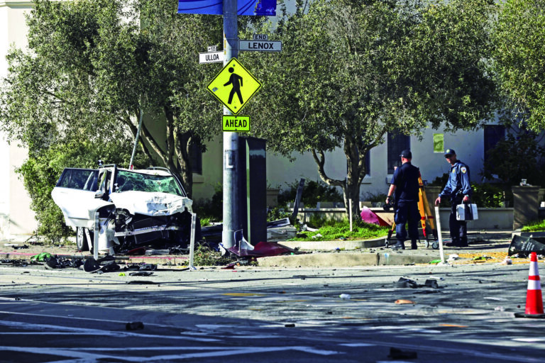 當年West Portal奪命車禍現場。Benjamin Fanjoy/三藩市紀事報/美聯社