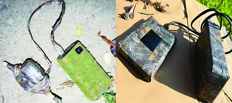 聖荷西警方公布住宅爆竊圖片，一個經偽裝的攝錄器材（左），右為偽裝成其他物件的Wi-Fi裝置。聖荷西警察局/灣區城市新聞社