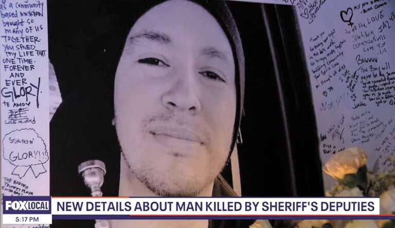 安東尼‧安德森（Anthony Anderson）遭縣警員開槍打死。 KTVU電視畫面