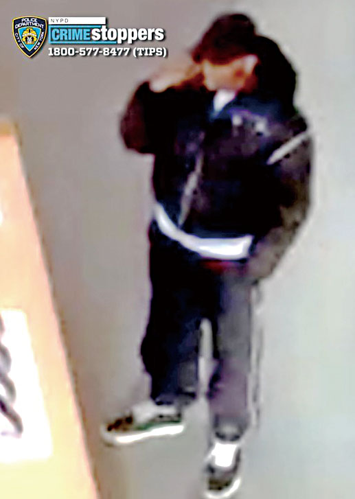 圖為涉案男嫌。 NYPD