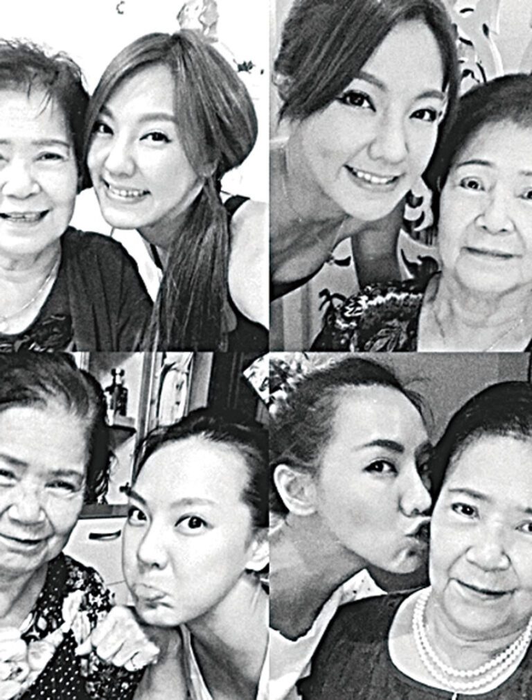 劉雨柔分享和阿嬤過去合影。網上圖片