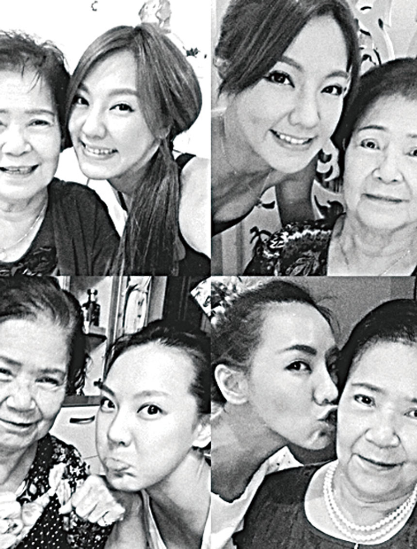 劉雨柔分享和阿嬤過去合影。網上圖片