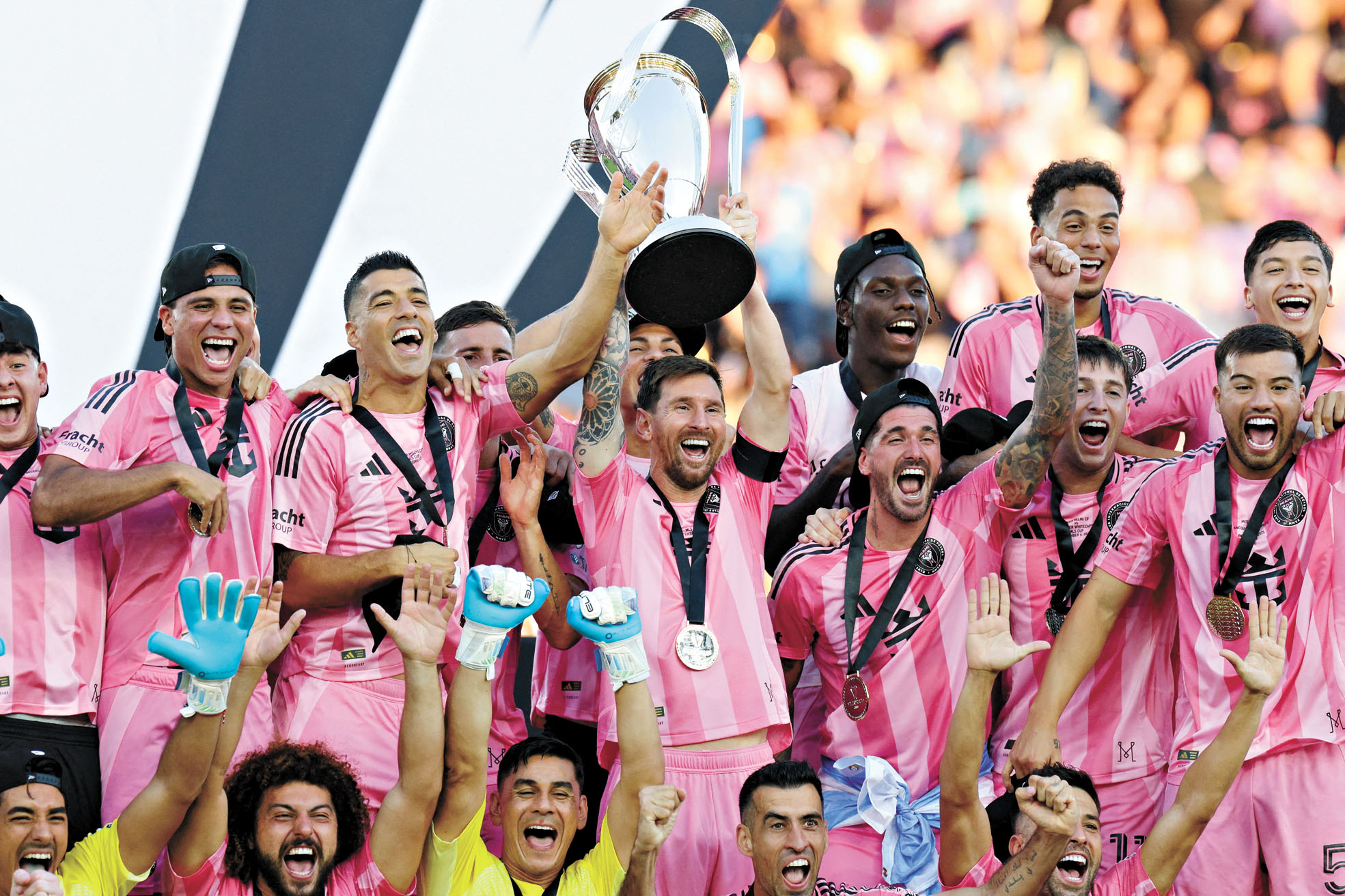 美斯加盟邁阿密，多次率隊贏得冠軍獎盃。資料圖片