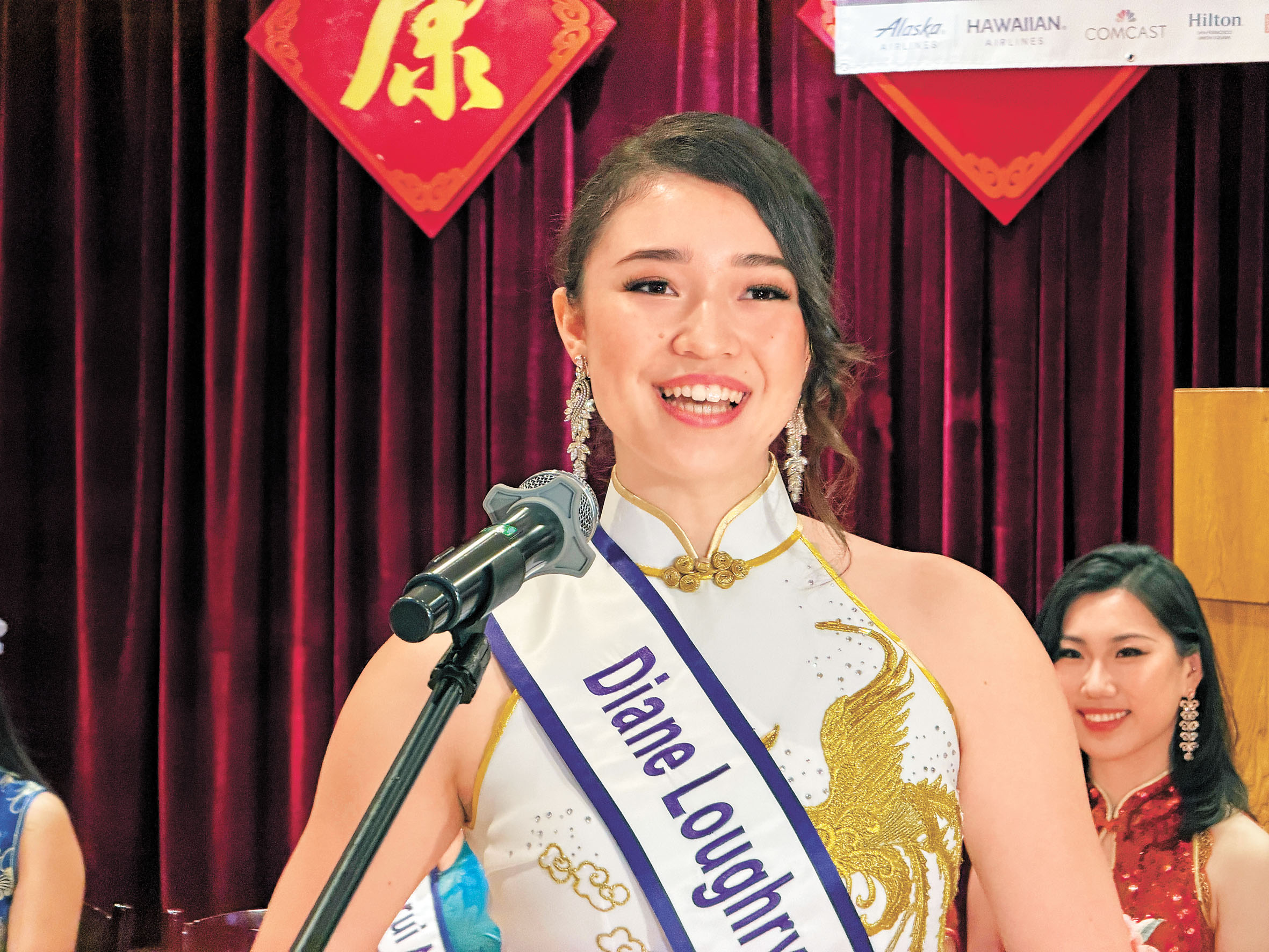 候選佳麗姜夢蕾(Diane Loughry)為2022年星島親善小姐季軍。記者蘇婕雅攝