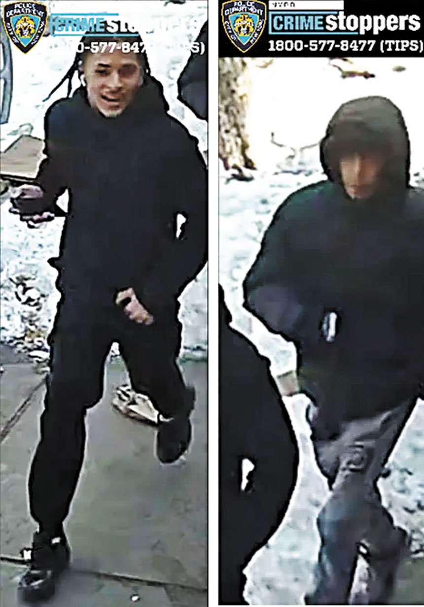 警方發布兩名疑犯照片。 NYPD