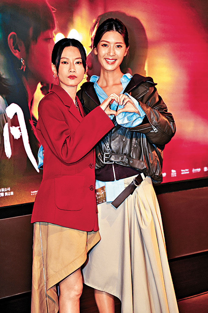 ■余香凝（右）自爆戲中本來沒「動作場面」，全靠同廖子妤自己加戲。