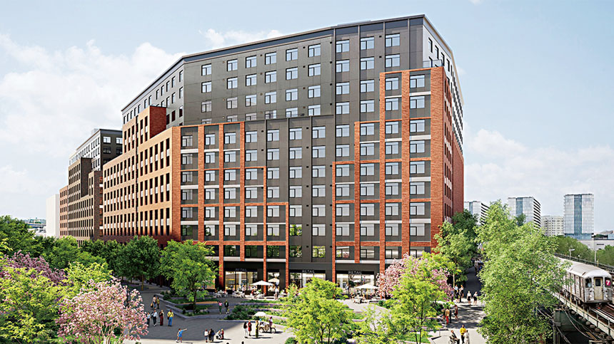 威利點可負擔住房項目「Willets Point Commons」效果圖。圖片來源：紐約市住房發展公司官網