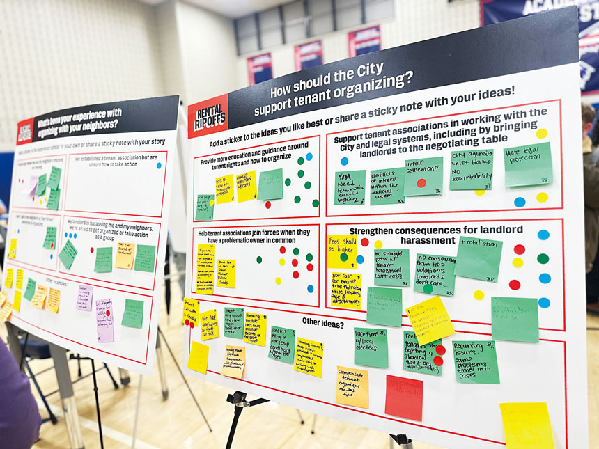 租戶寫下反饋意見。