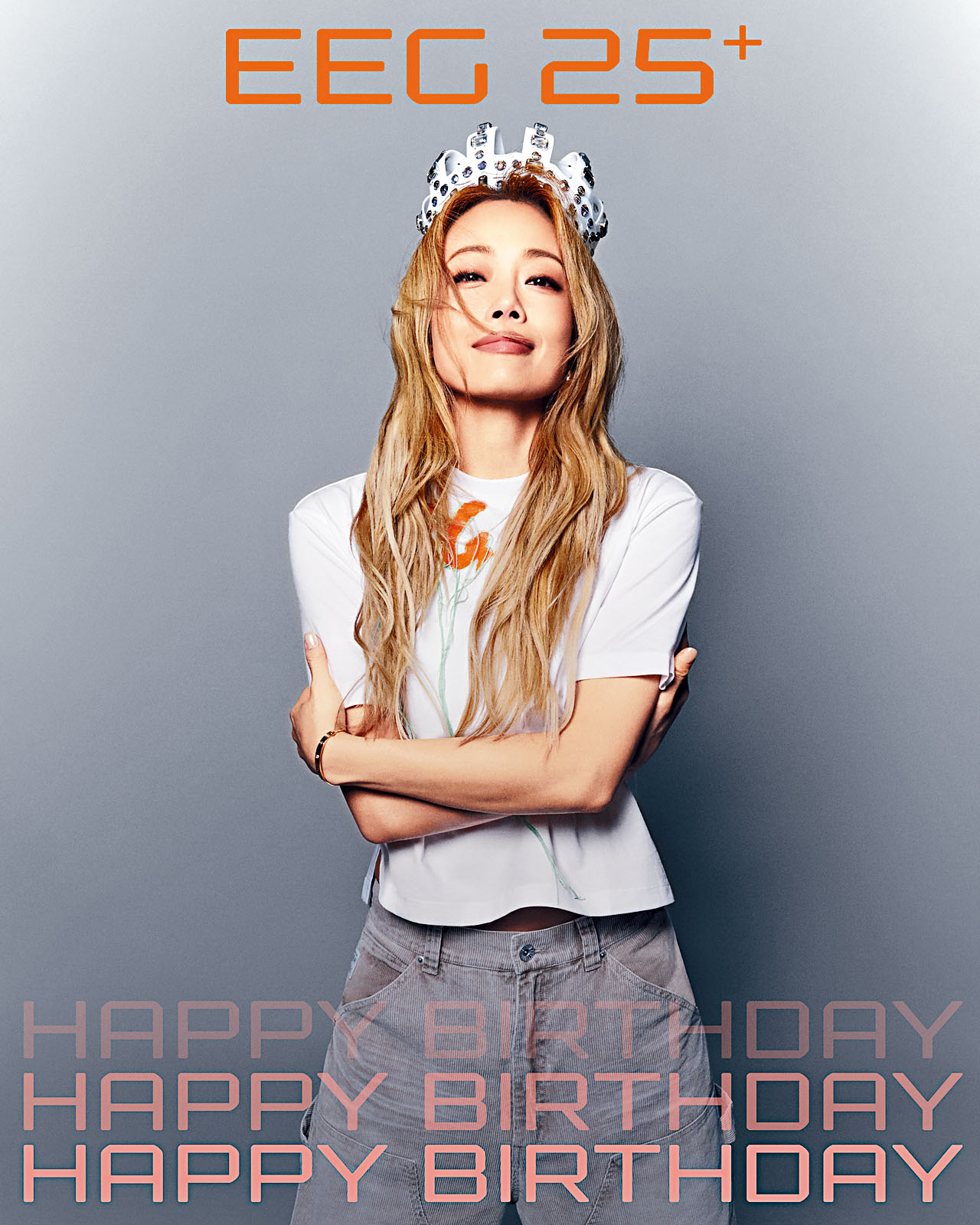 祖兒戴著皇冠勁上鏡。