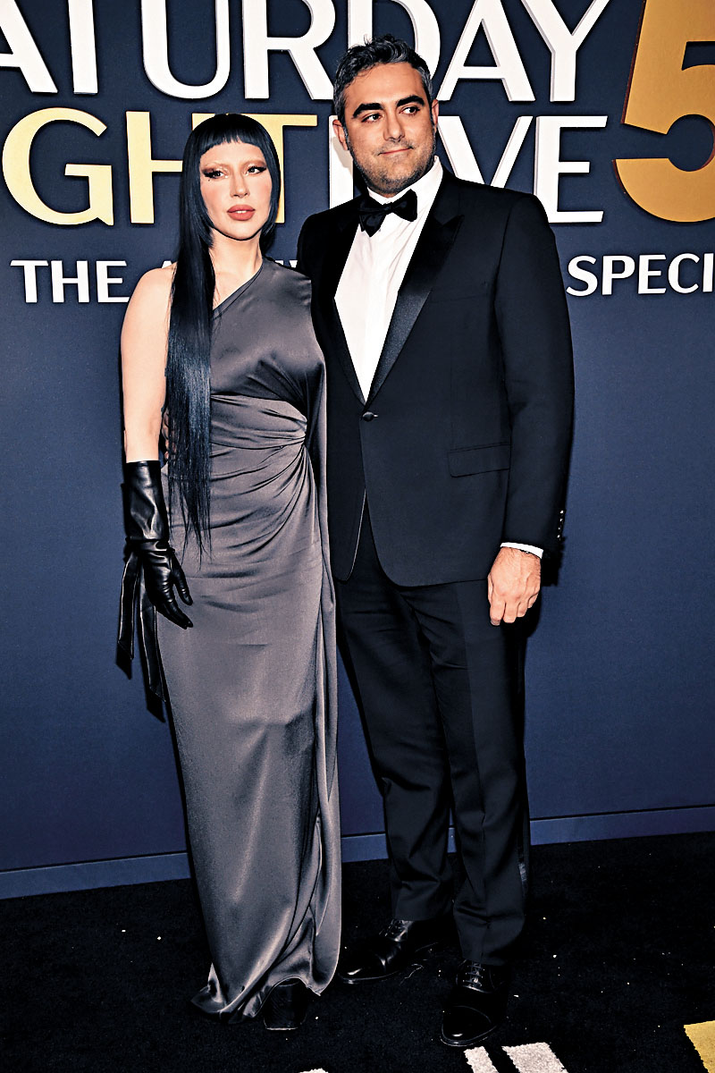 ■Gaga出現於Bruno Mars的網上節目，自爆將與Michael（右）結婚。 資料圖片