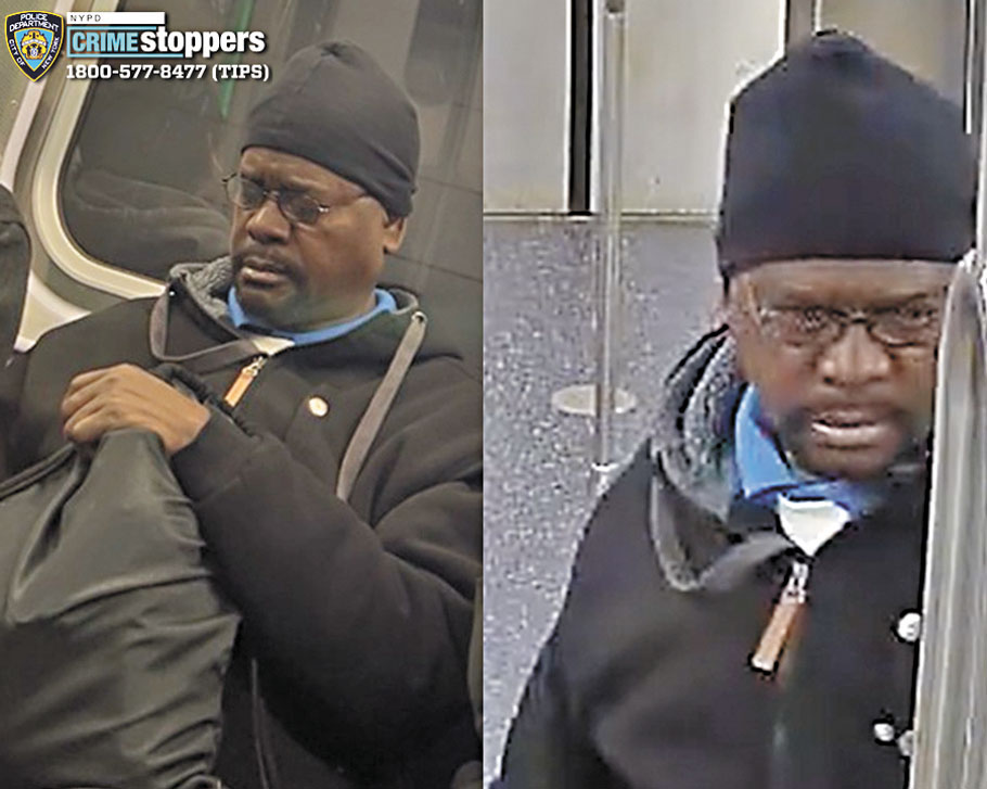 圖為涉案男嫌。NYPD