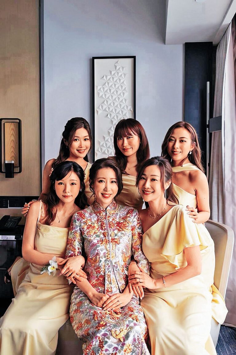 陳沛汶前日與神秘男友舉行婚禮，星級姊妹團成焦點。