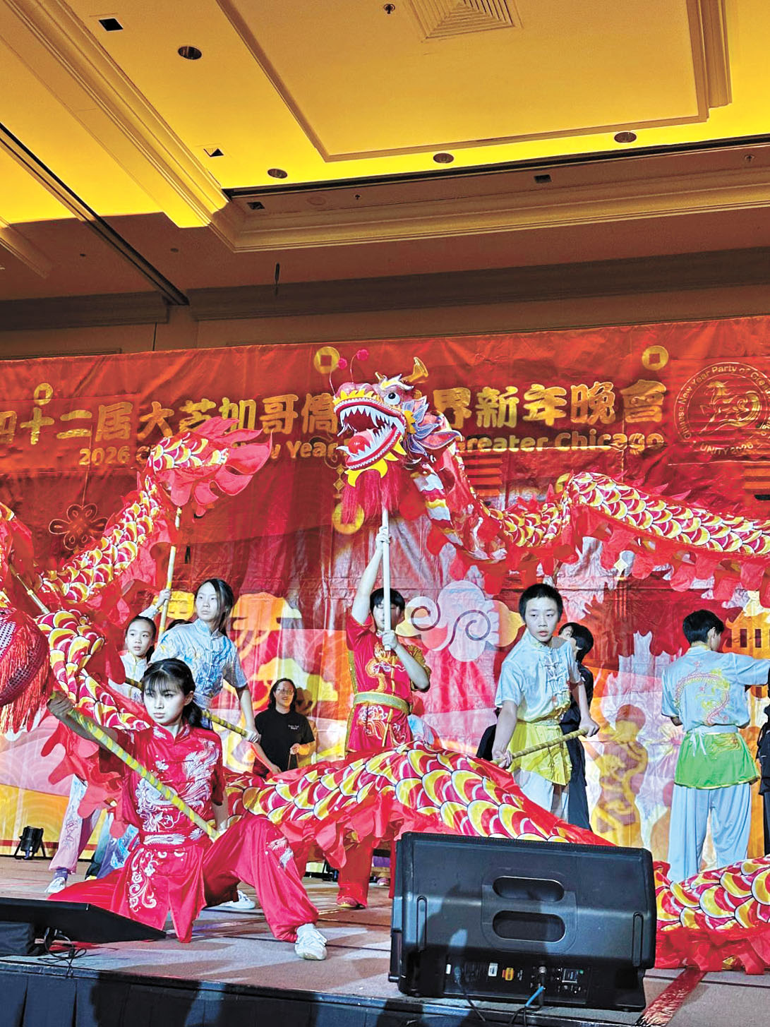 龍行天下少年英雄，展現中華民族五千年的文化精髓。  梁敏育攝