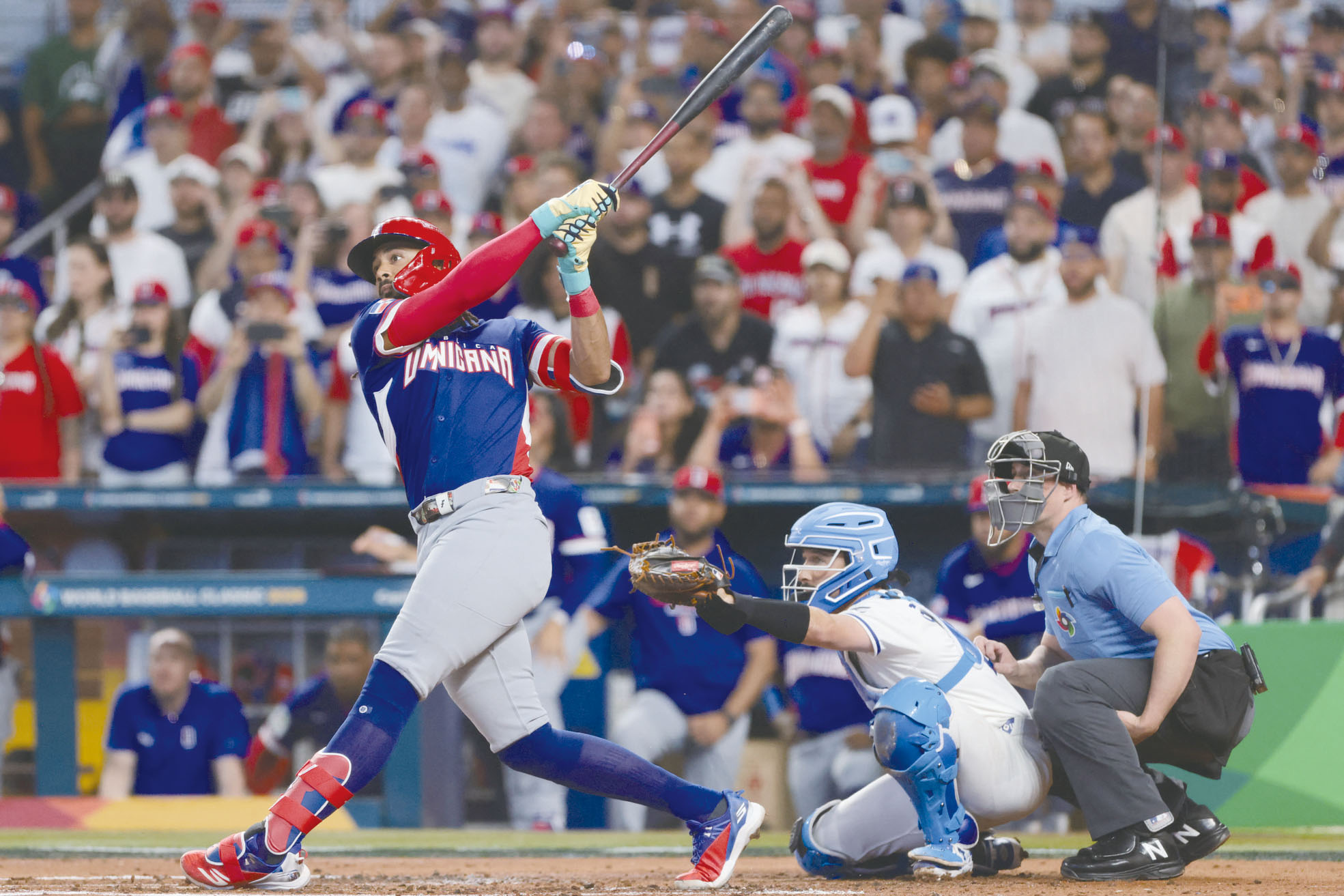 小塔提斯敲出全壘打。路透社