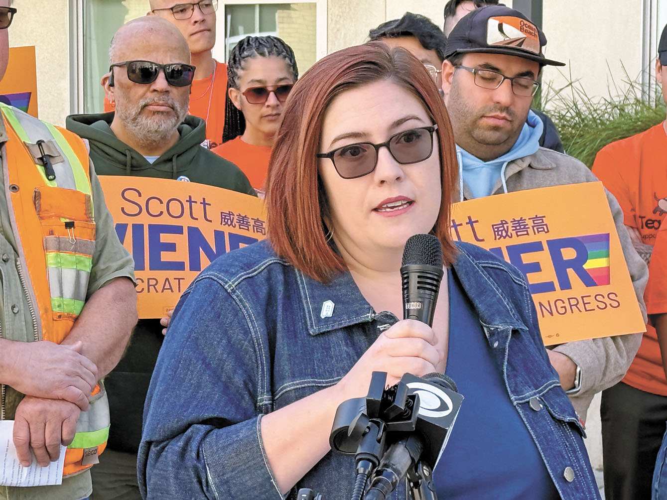 YIMBY Action執行總監富特支持發展住房計劃。記者陳程威攝