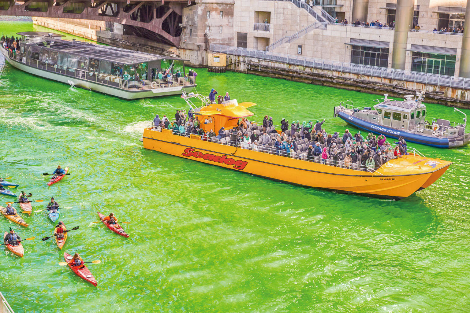 芝加哥是全美各地唯一染綠芝加哥河水慶祝聖派翠克節的大都會。