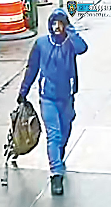 圖為涉案男嫌。NYPD