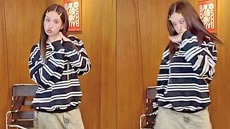 安心亞大跳網紅歌曲《Ms. Potato》，逗趣模樣掀起熱烈討論。網上圖片