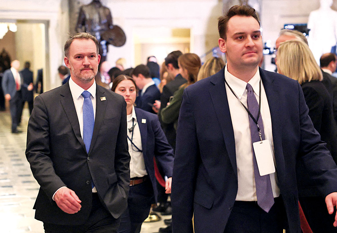 貿易代表格里爾（左）透露，對16個主要經濟體展開調查，重點關注所謂的「產能過剩」問題。路透社資料圖片