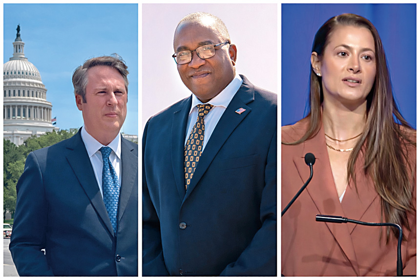 民主黨三名參選者德西利斯，莫基和佐格絲。