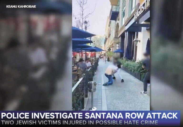 目擊者拍下襲擊事件。ABC7電視畫面