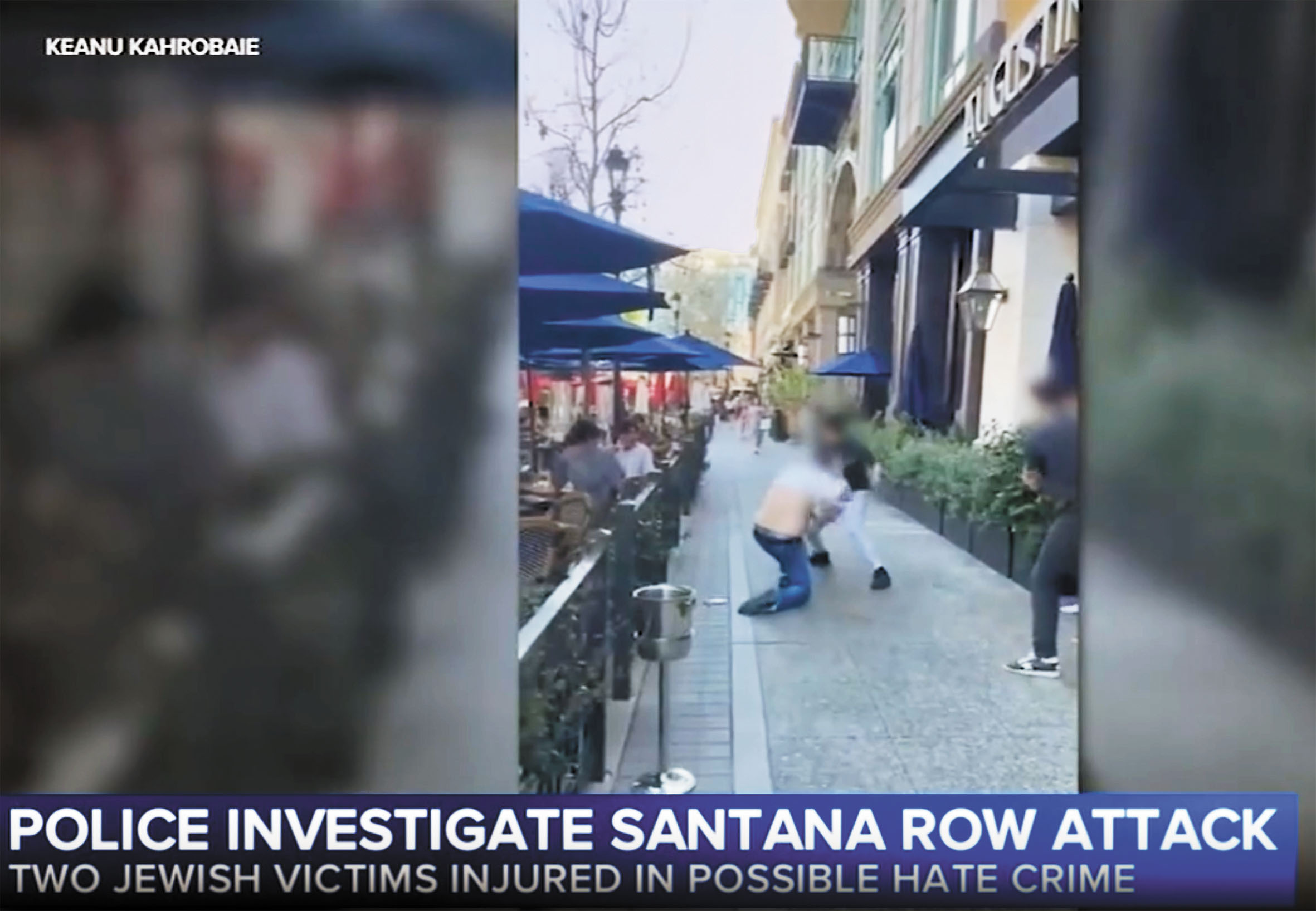 目擊者拍下襲擊事件。ABC7電視畫面