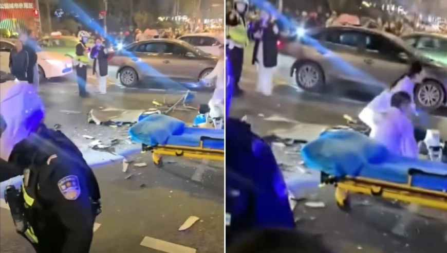 成都19歲男子無牌駕駛衝紅燈 釀成1死6傷交通意外