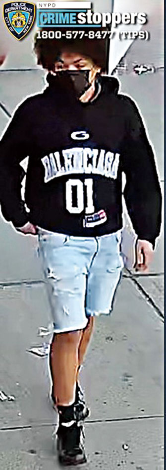 圖為涉案男嫌。NYPD