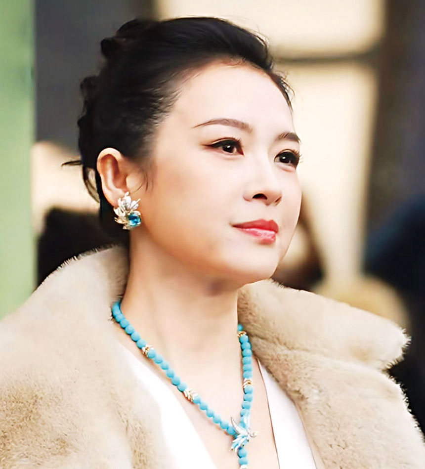 章子怡臉部圓潤了不少。網上圖片