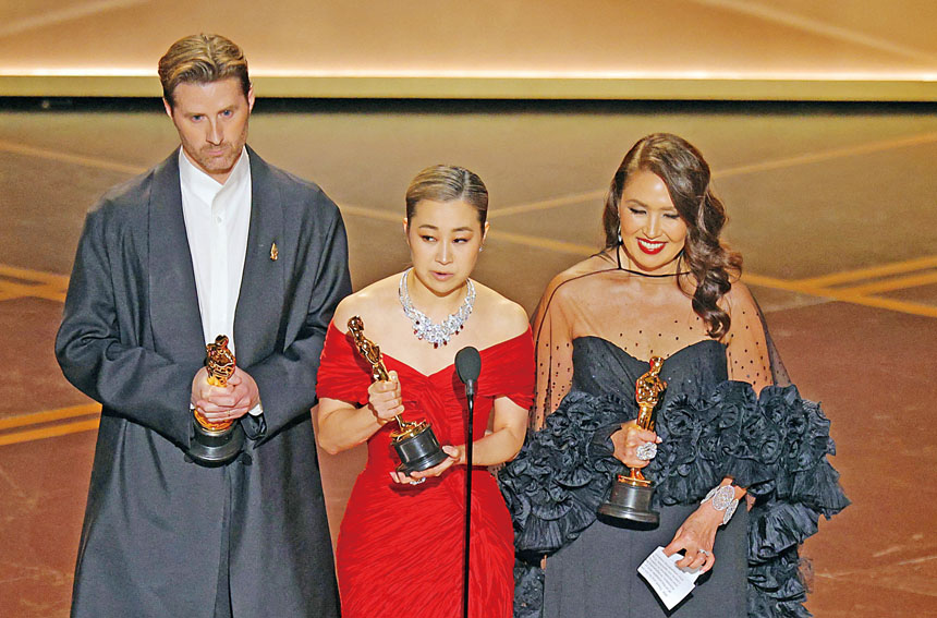 《Kpop獵魔女團》榮獲最佳動畫長片獎。路透社