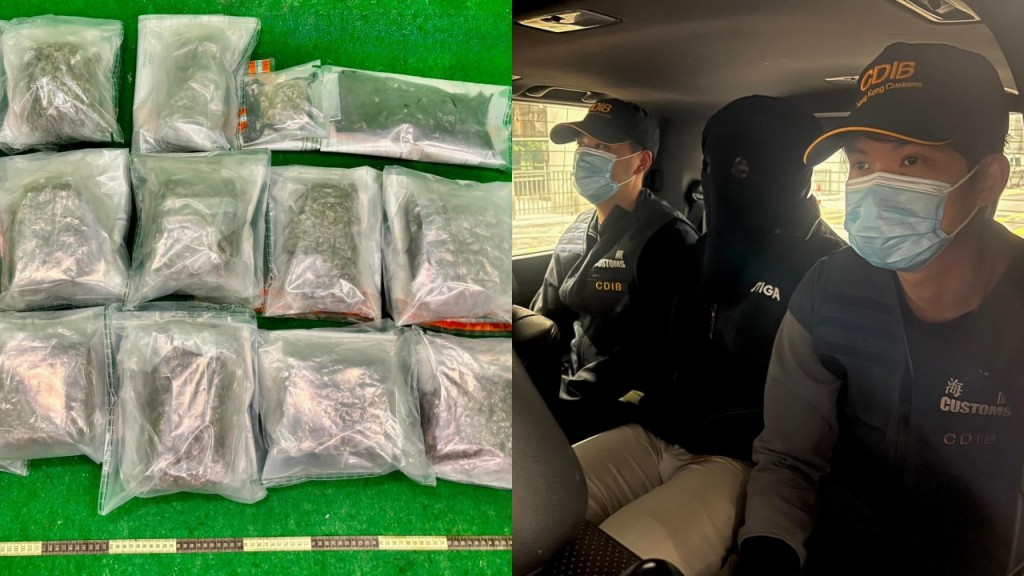 香港海關機場截查 泰國抵港男子手提行李藏逾4公斤大麻花被捕